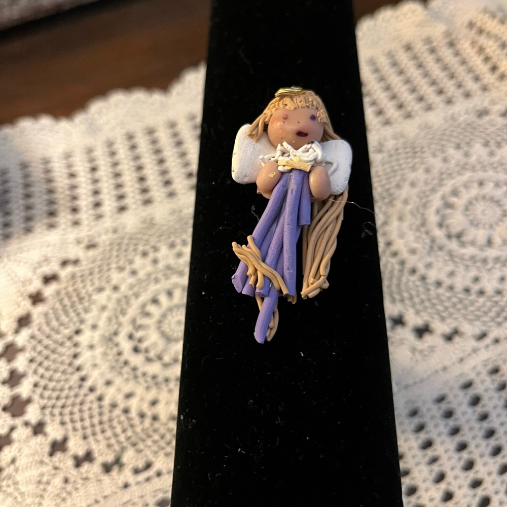 Purple Angel Resin Pin Brooch for Women